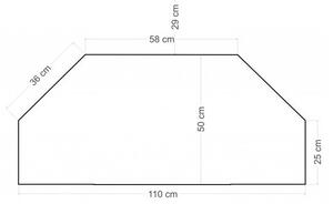 Rohový stolík pod tv z masívneho dreva mango 110x60x50
