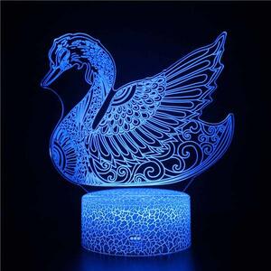 Beling 3D lampa Labuť, 7 farebná S4ADD2121DCFCCV