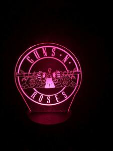 Beling 3D lampa, Guns N’ Roses, 7 farebná L341