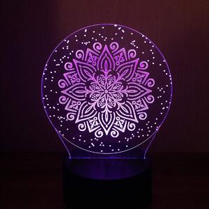 Beling 3D lampa,Mandala, 7 farebná M1