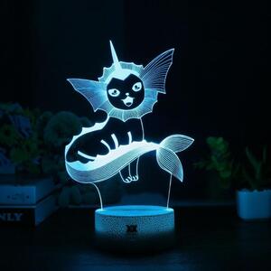 Beling 3D lampa, Vaporeon, 7 farebná, QW5F6