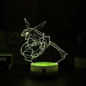 Beling 3D lampa, Rayquaza, 7 farebná, 3CVF6