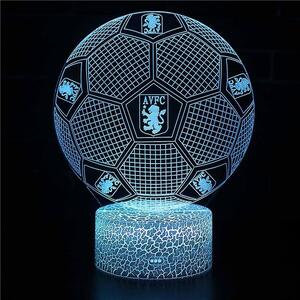 Beling 3D lampa, Lopta AVFC, futbalový darček, 16 farebná S203JKF85