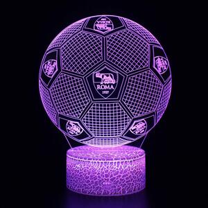 Beling 3D lampa, Lopta AS Rím, futbalový darček 16,farebná S203JKF