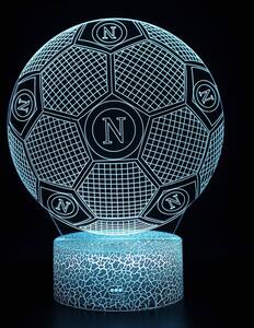 Beling 3D lampa, Neapol lopta, futbalový darček,16 farebná MXR87