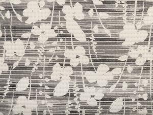 Kúpeľňová penová rohož / predložka PRO-061 Kvety na sivom - metráž šírka 65 cm