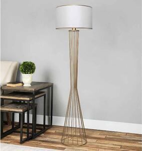 Dizajnová stojanová lampa Fellini 155 cm biela / zlatá
