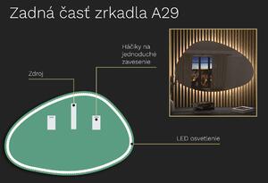 Organické LED zrkadlo s osvetlením A29 60x39