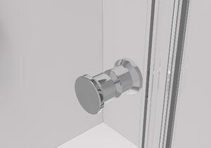 CERANO - Sprchovací kút Volpe Duo L/P - chróm, transparentné sklo - 100x100 cm - skladacia