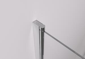 Cerano Volpe, sprchovací kút so skladacími dverami 100(dvere) x 100(stena), 6mm číre sklo, chrómový profil, CER-CER-427222