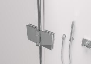 CERANO - Sprchovací kút Volpe L/P - chróm, transparentné sklo - 100x70 cm - skladacia