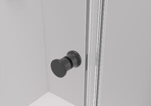 CERANO - Sprchovací kút Volpe Duo L/P - čierna matná, transparentné sklo - 80x80 cm - skladacia