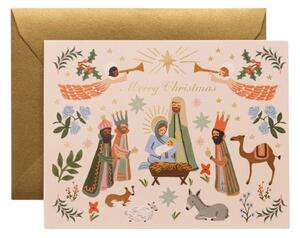 Vianočné prianie Nativity Scene Card