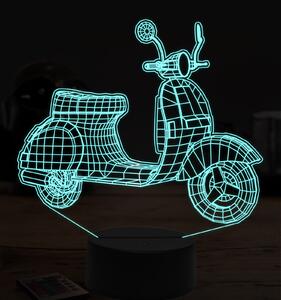Beling 3D lampa,vespa skúter, 7 farebná ZZ13