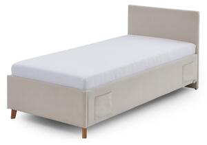 Béžová čalúnená detská posteľ s úložným priestorom s roštom 90x200 cm Cool – Meise Möbel
