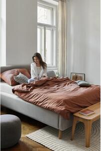 Béžová dvojlôžková posteľ s roštom a úložným priestorom Meise Möbel Lotte, 180 x 200 cm