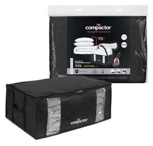 Čierny úložný box s vákuovým obalom Compactor Black Edition, objem 210 l