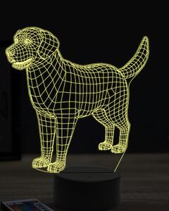 Beling 3D lampa, Zlatý retríver, 7 farebná JAK3