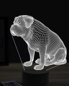 Beling 3D lampa, Bordeauxská doga, 7 farebná JAK2