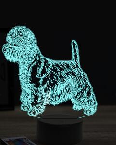 Beling 3D lampa, Westie dog, 16 farebná, PS41