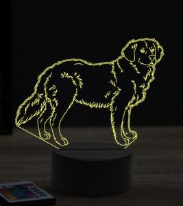Beling 3D lampa, Zlatý retríver, 7 farebná JAK5
