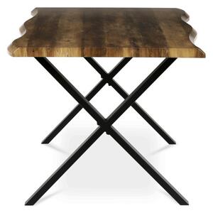 Jedálenský stôl 180x90 cm HT-F4318 OLW stare drevo / čierne nohy