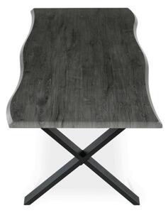 Jedálenský stôl 180x90 cm HT-F4318 GREY sivý dub / čierne nohy