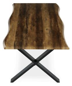 Jedálenský stôl 160x90 cm HT-F4316 OLW staré drevo / čierne nohy