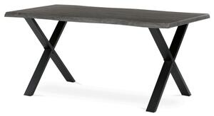 Jedálenský stôl 160x90 cm HT-F4316 GREY sivý dub / čierne nohy