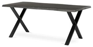 Jedálenský stôl 180x90 cm HT-F4318 GREY sivý dub / čierne nohy