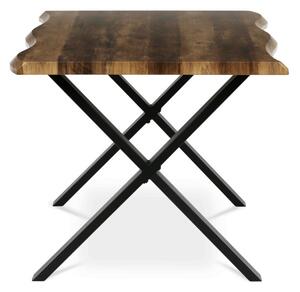Jedálenský stôl 160x90 cm HT-F4316 OLW staré drevo / čierne nohy