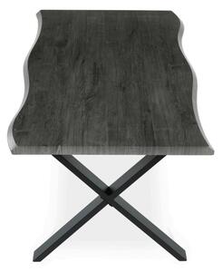 Jedálenský stôl 160x90 cm HT-F4316 GREY sivý dub / čierne nohy