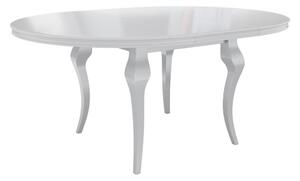 Rozkladací okrúhly stôl Julia FI 120, Farby:: biely lesk Mirjan24 5903211140228
