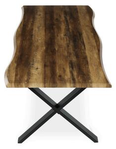Jedálenský stôl 180x90 cm HT-F4318 OLW stare drevo / čierne nohy