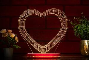 Beling 3D lampa, veľké Valentínske srdce, 7 farebná GV5