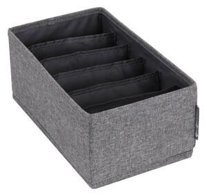 Sivý organizér do zásuvky s priehradkami Bigso Box of Sweden Drawer, 16,5 x 11 cm