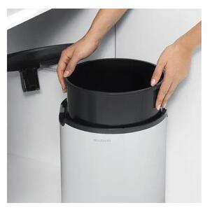 Biely vstavaný oceľový odpadkový kôš 15 l – Brabantia