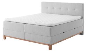 Svetlosivá boxspring posteľ s úložným priestorom 160x200 cm Catania - Meise Möbel