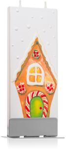 Flatyz Holiday Gingerbread House dekoratívna sviečka 6x15 cm