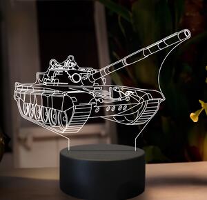 Beling 3D lampa,Tank T72, 7 farebná GF14