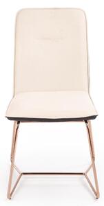 Jedálenská stolička SCK-390 krémová/sivá/zlatá