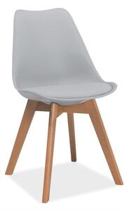 Jedálenská stolička KALIOPI 2 - dub / svetlo šedá
