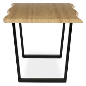 Jedálenský stôl 180x90 cm HT-F4218 OAK divoký dub / čierny