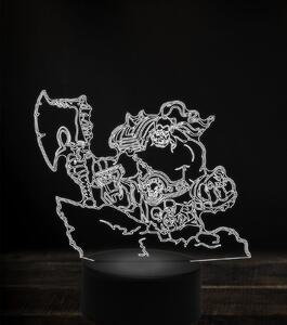 Beling 3D lampa,from hellscream, 7 Farebná V1LH