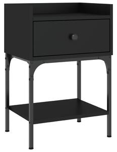 Nočný stolík čierny 40,5x31x60 cm kompozitné drevo