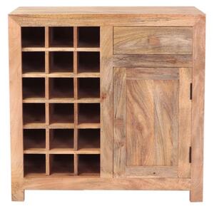 Vinotéka do kuchyne 90x90x45 z dreva mango