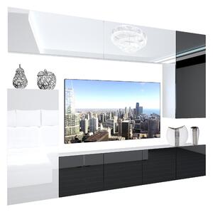 Obývacia stena Belini Premium Full Version biely lesk / čierny lesk + LED osvetlenie Nexum 116 Výrobca