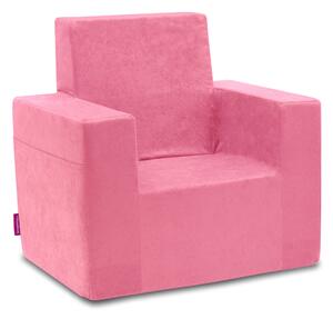 Vulpi Jednofarebné ružové detské kresielko, fotel Classic