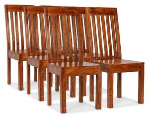 Jedálenské stoličky 6 ks, masív a sheeshamové drevo, moderné