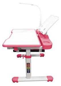 Detský rastúci písací stôl s nastaviteľnou výškou- ružový